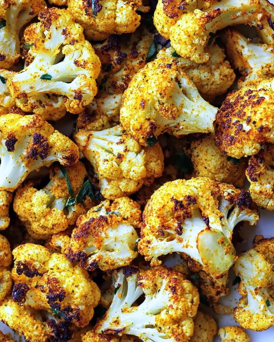 Quick Turmeric Roasted Cauliflower shot