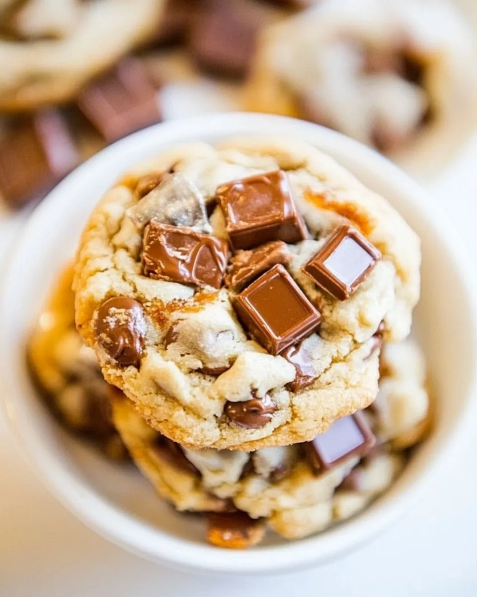 Delicious Twix Bar Chocolate Chip Cookies image