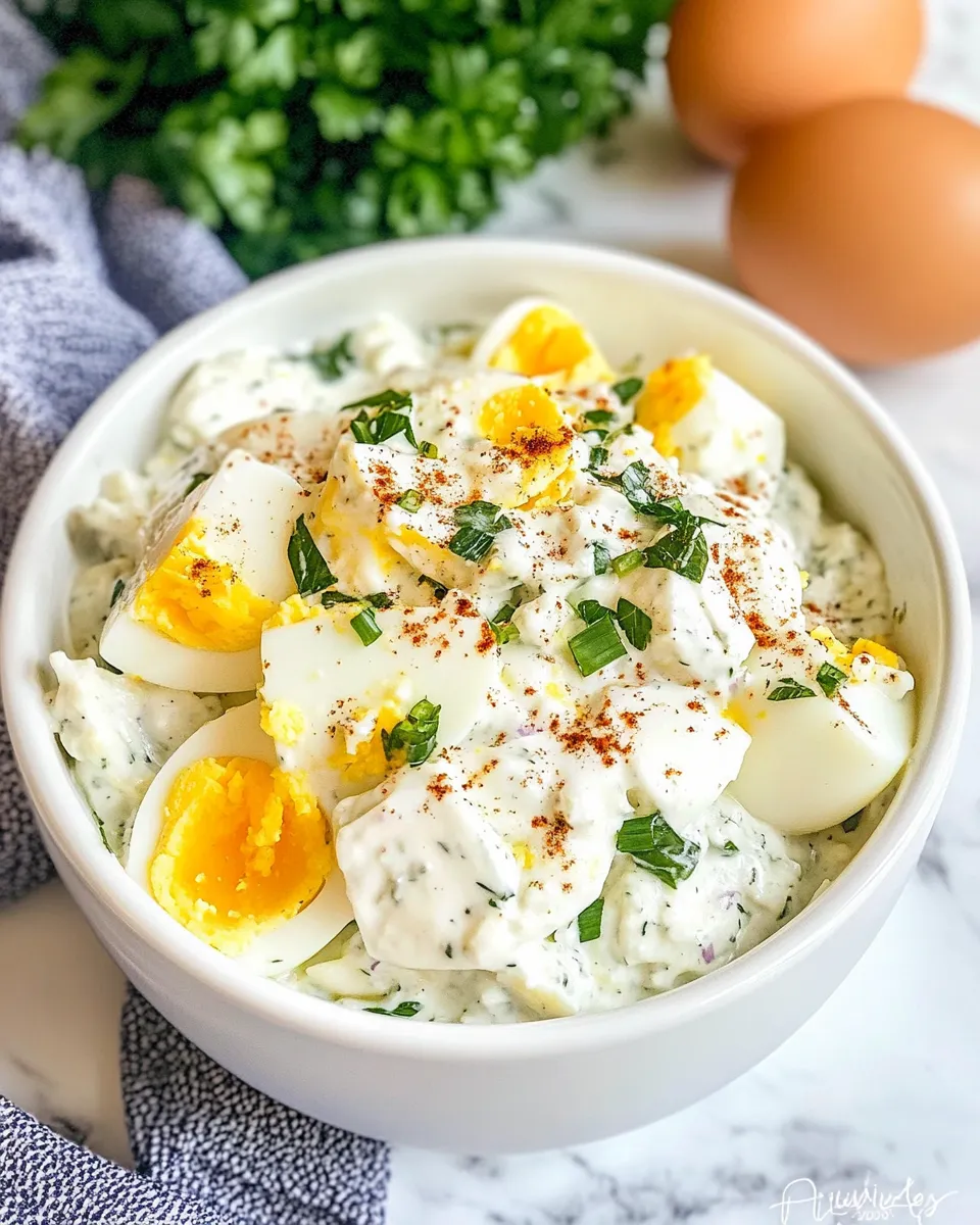 Delicious Tzatziki Egg Salad shot