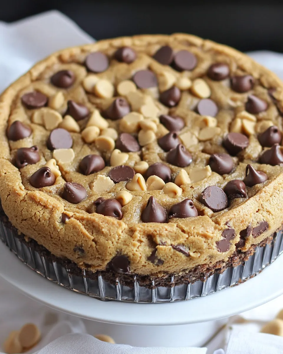 Delicious Ultimate Peanut Butter Chocolate Chip Cookie Cake image