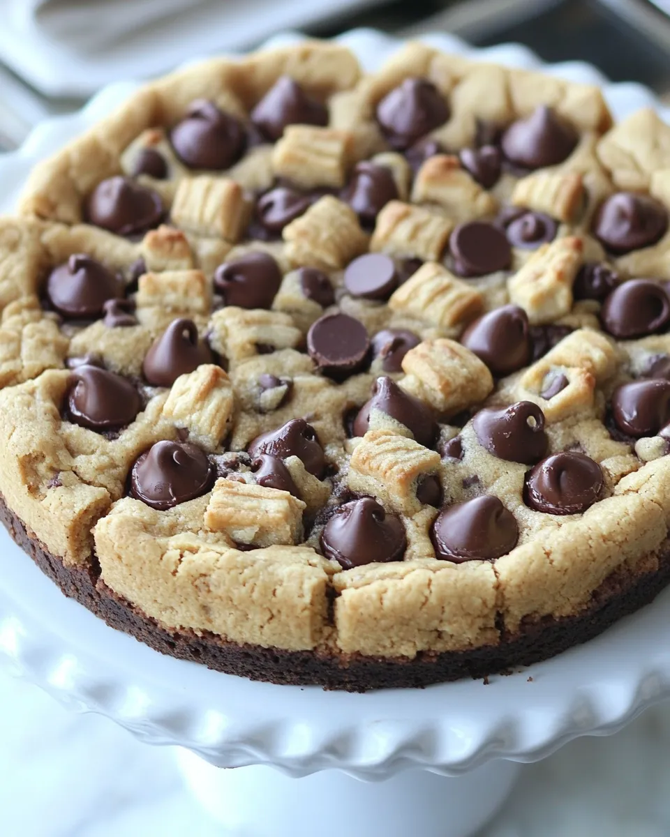 Perfect Ultimate Peanut Butter Chocolate Chip Cookie Cake shot