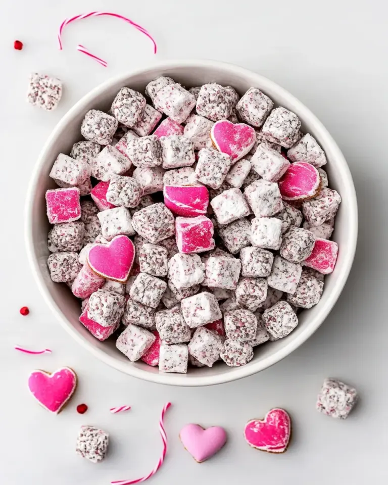 Homemade Valentine Muddy Buddies photo