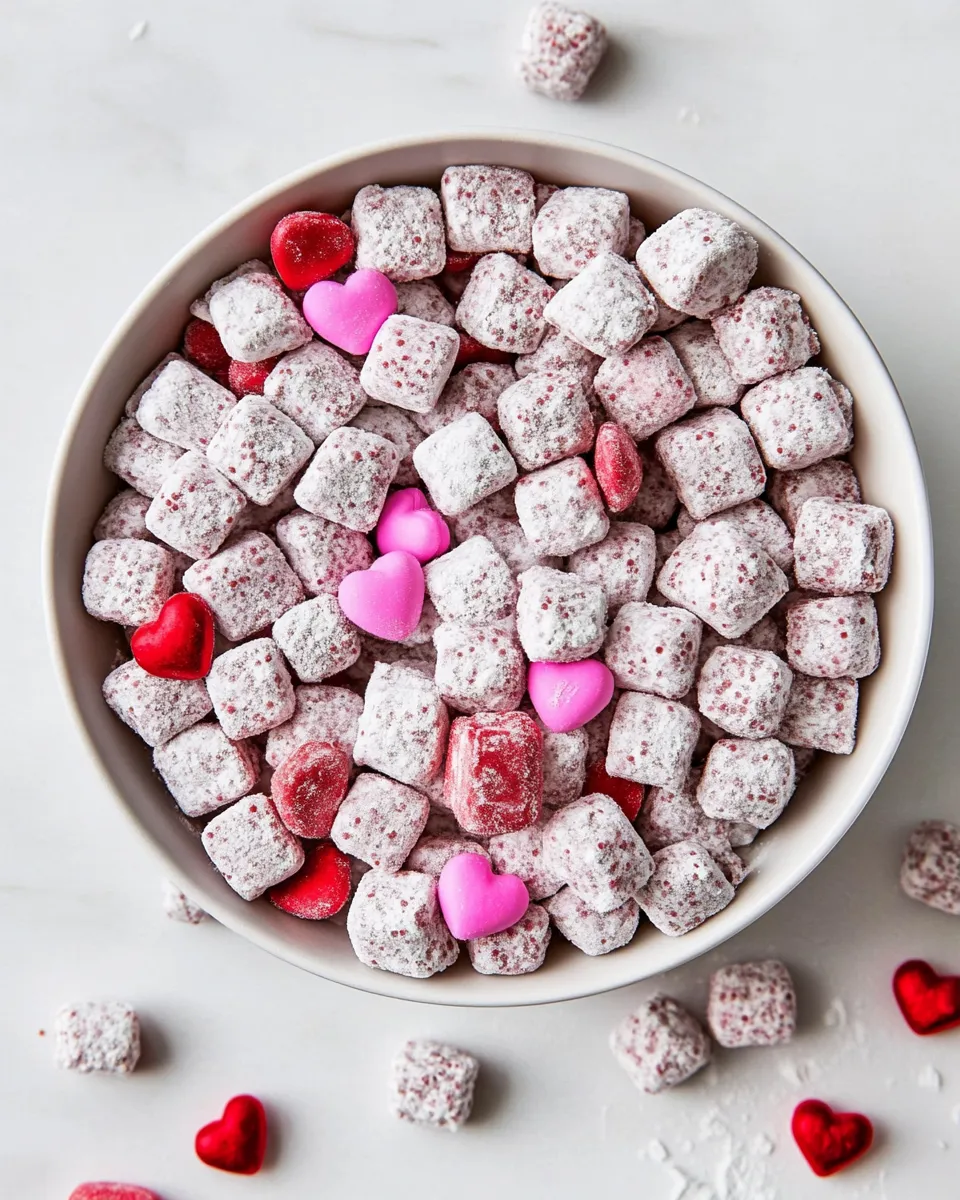Delicious Valentine Muddy Buddies image