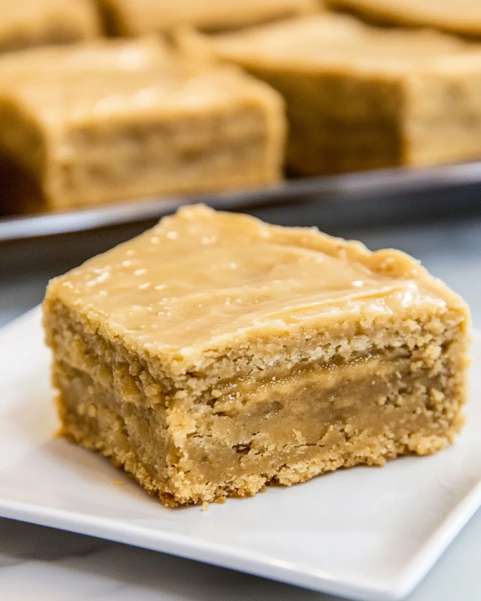 Sweet Vanilla Bean Caramel Blondies shot