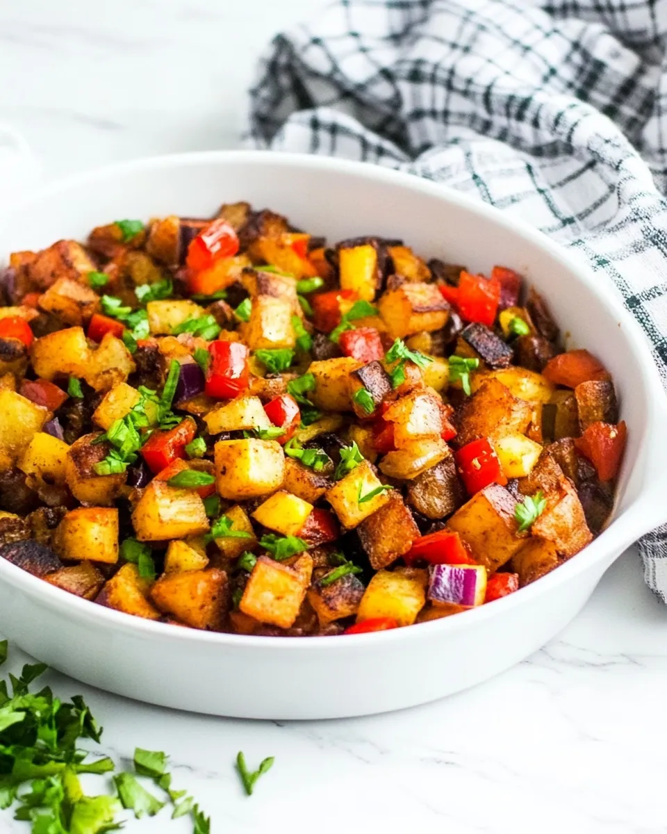Quick Vegan Breakfast Hash shot