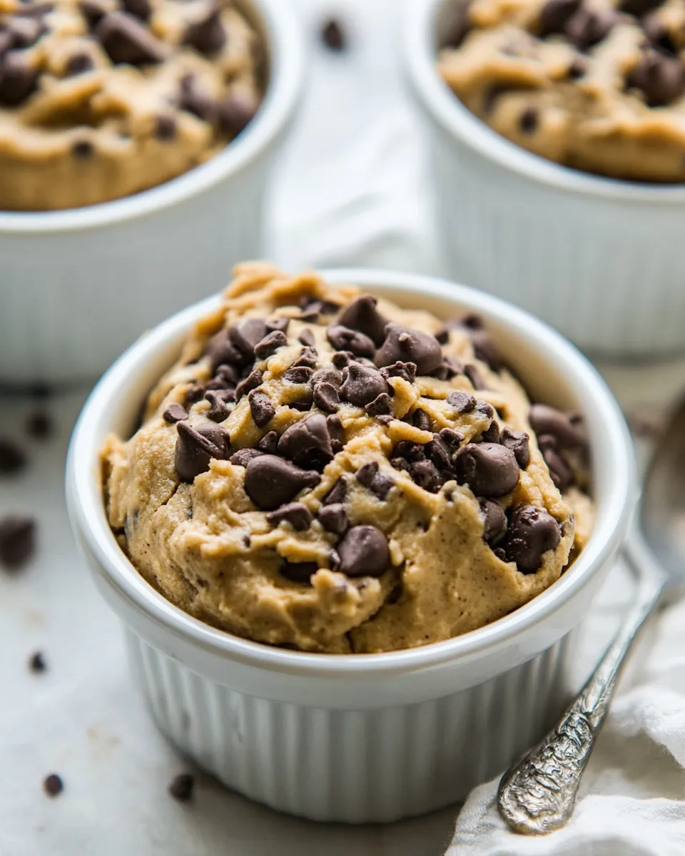 Homemade Vegan Chickpea Cookie Dough Bowls photo