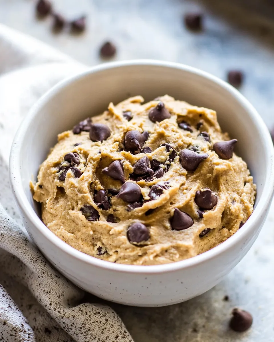 Delicious Vegan Chickpea Cookie Dough Bowls shot