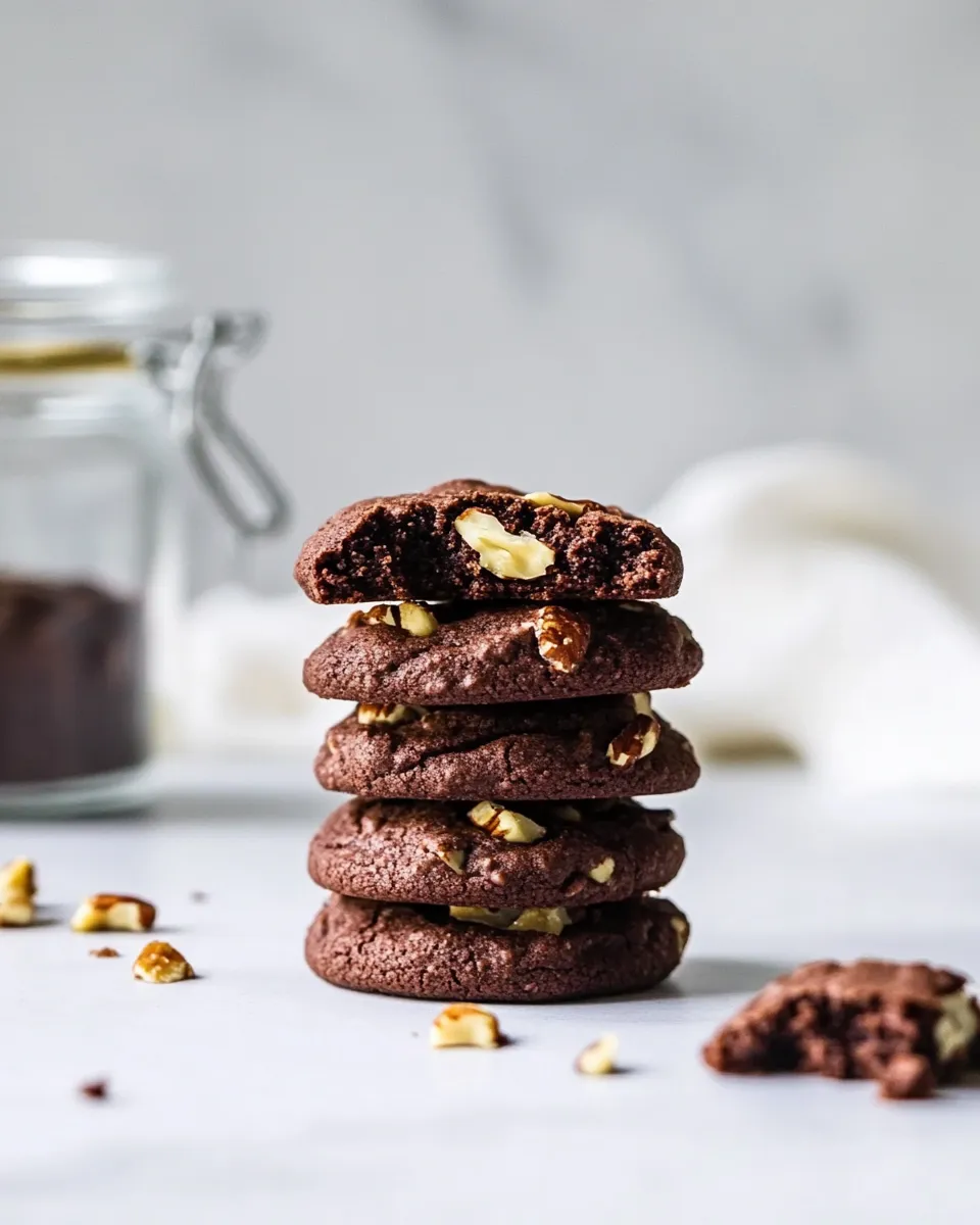 Delicious Vegan Chocolate-Walnut Brownie Cookies image