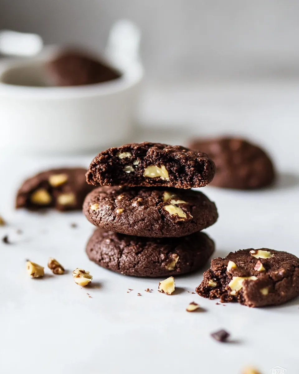 Best Vegan Chocolate-Walnut Brownie Cookies shot