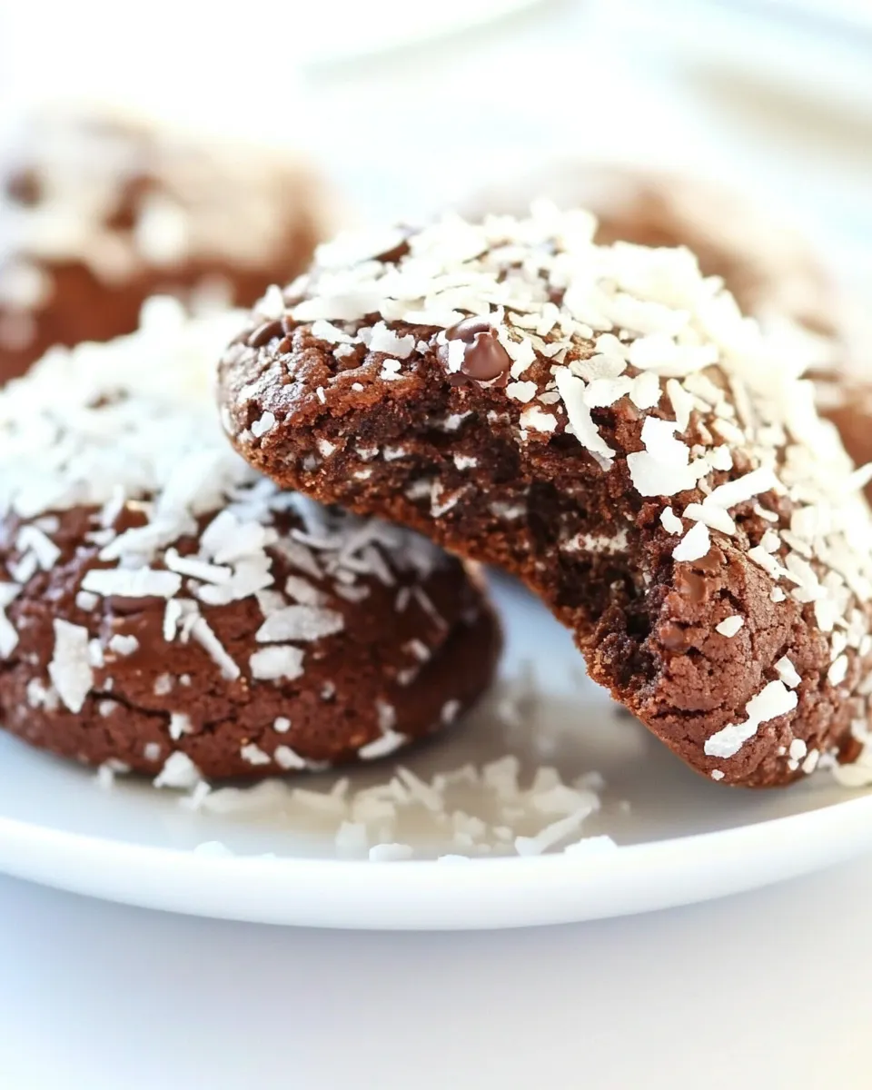 Easy Vegan Chocolate Coconut Cookies recipe photo