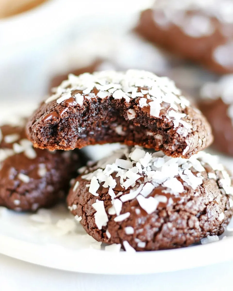 Delicious Vegan Chocolate Coconut Cookies shot