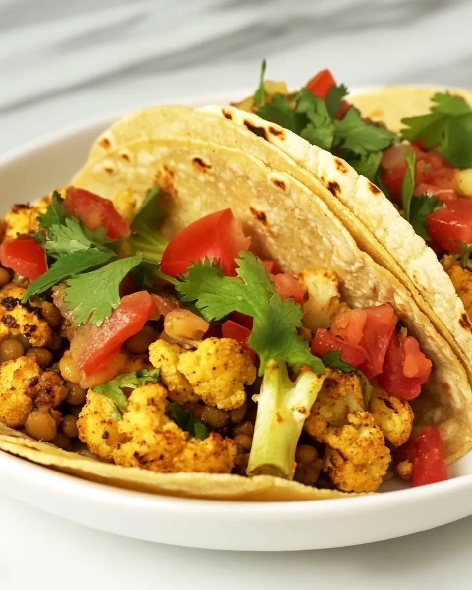 Homemade Vegan Lentil Cauliflower Tacos photo