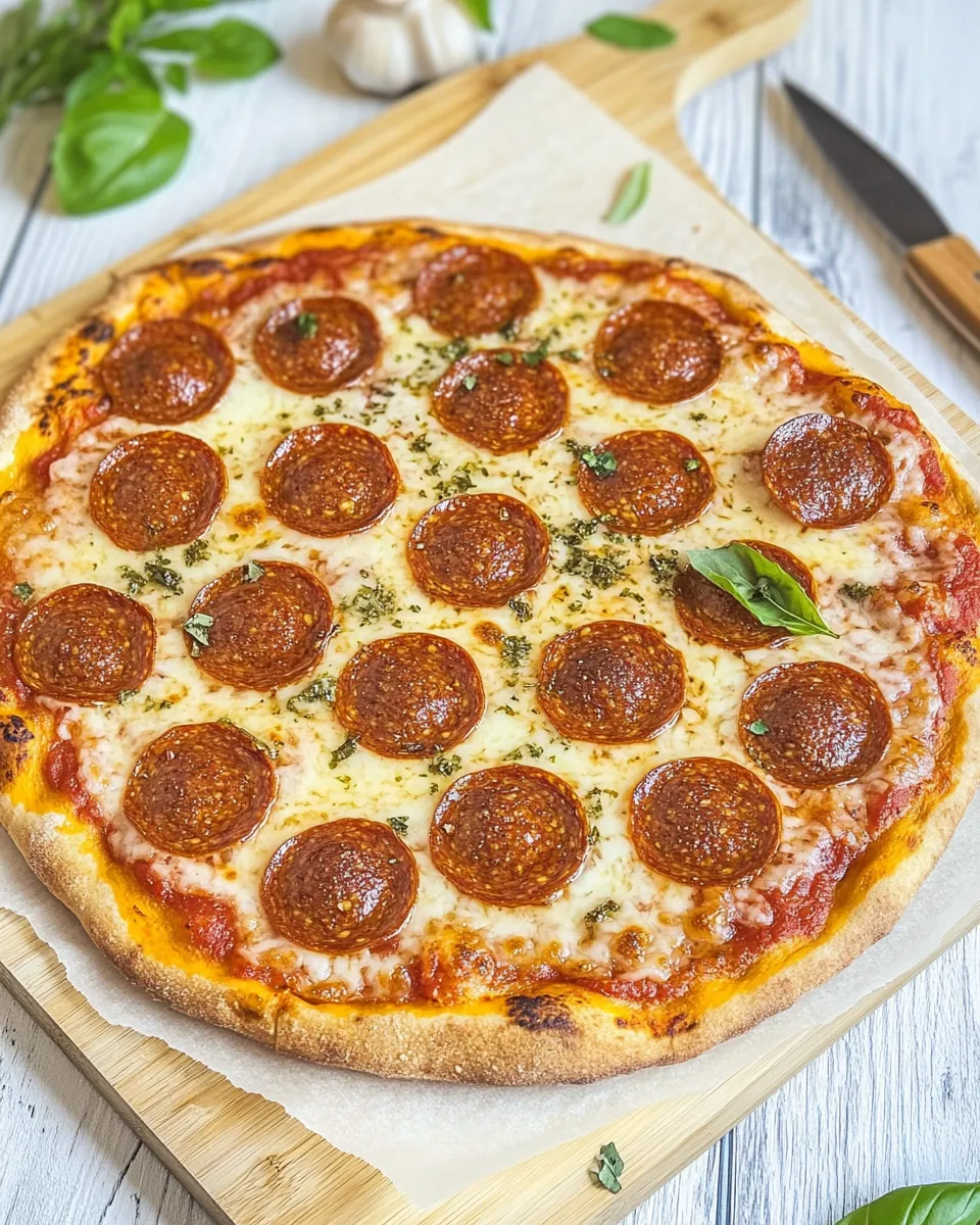 Easy Vegan Pepperoni Pizza recipe photo