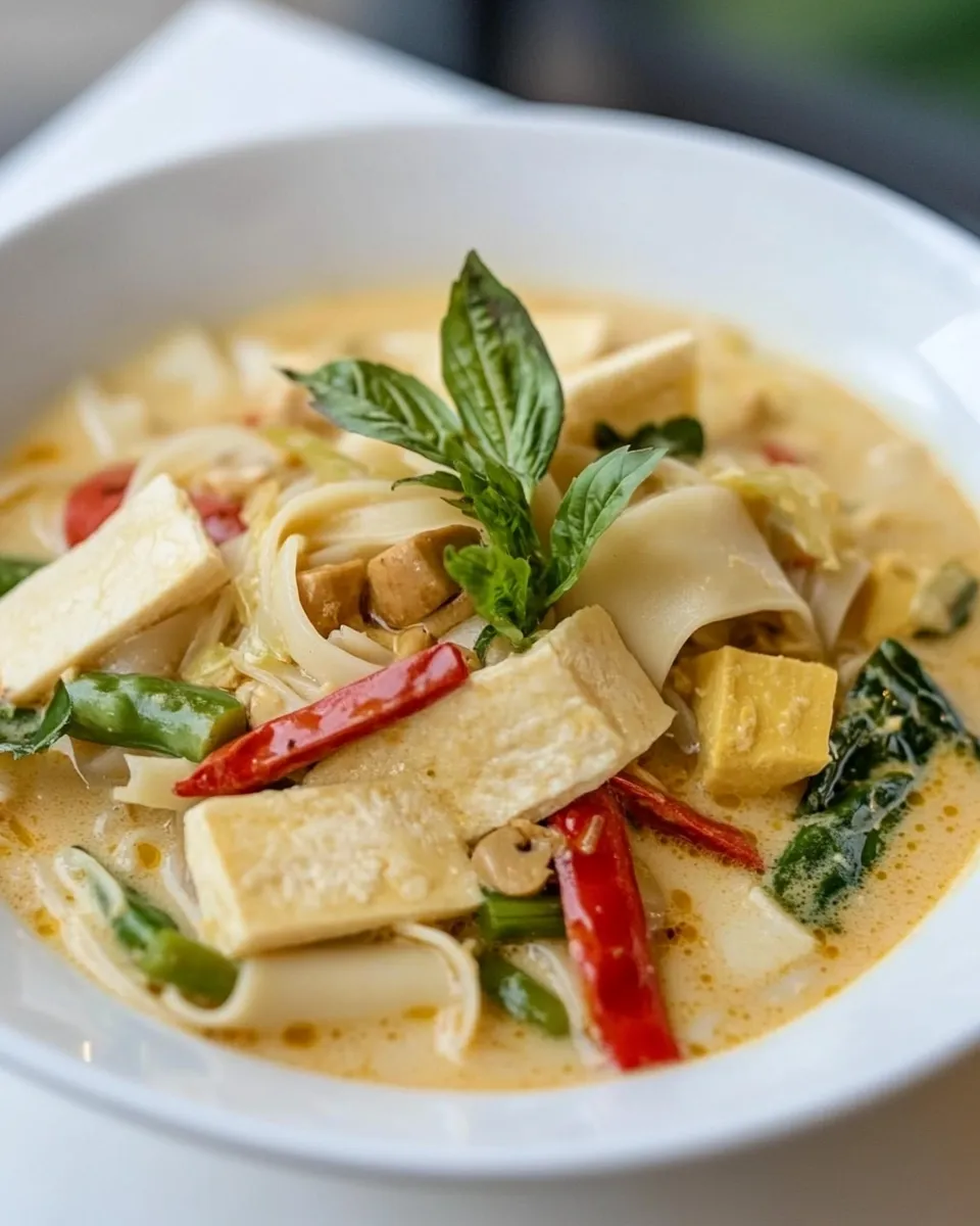Easy Vegetable Thai Curry Noodle Soup recipe photo