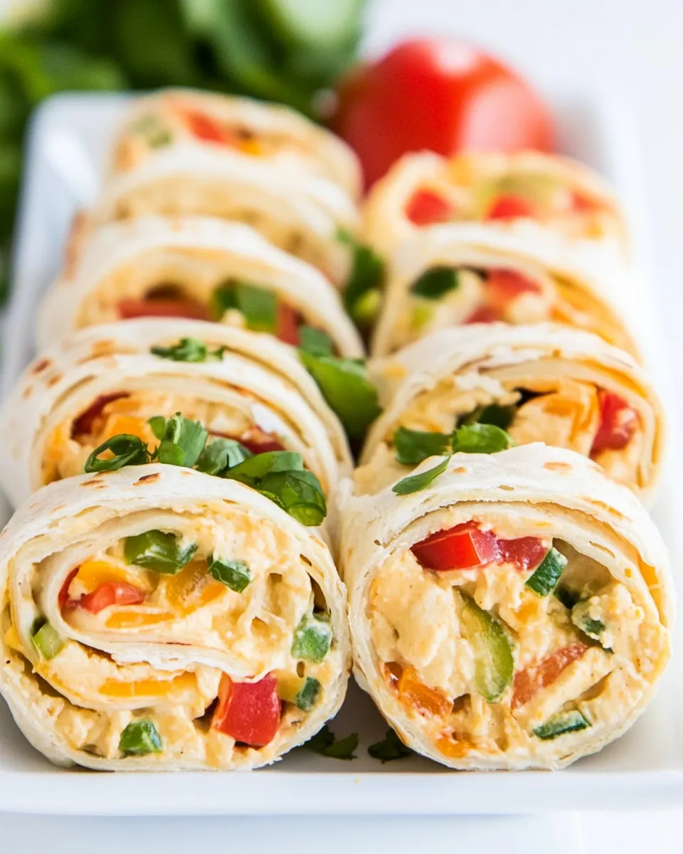 Fresh Vegetarian Mexican Pinwheels recipe photo