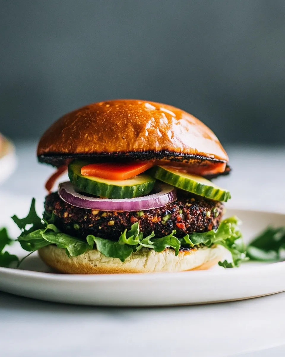 Delicious Veggie Burger shot