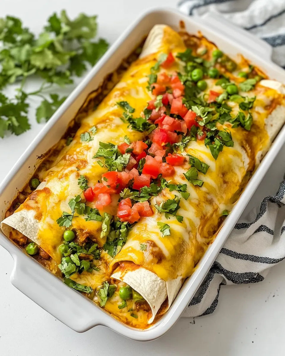 Delicious Veggie Enchiladas shot